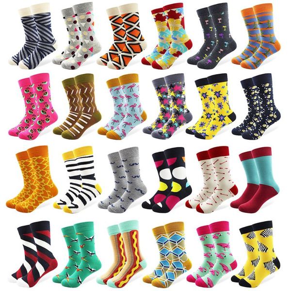 29 patterns men's funny combed cotton happy socks colorful multi pattern long tube skateboard casual socks for men, Black
29 patterns men's funny combed cotton happy socks colorful multi pattern long tube skateboard casual socks for men, Black