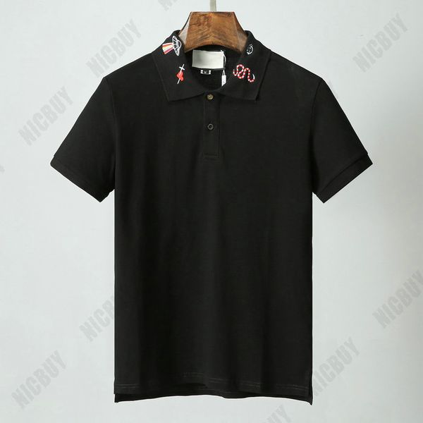 2019 designer mens brand polo t-shirt fashion luxury clothing t shirt embroidery tiger cat snake bee animal flowers tshirt tee top, White;black
2019 designer mens brand polo t-shirt fashion luxury clothing t shirt embroidery tiger cat snake bee animal flowers tshirt tee top, White;black