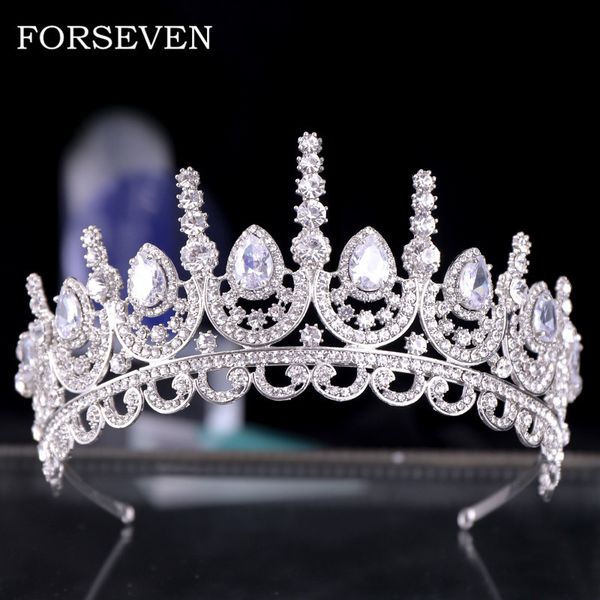 crystal crown tiara bride hair jewelry headband princess pageant crown headpieces bride tiaras wedding hair ornaments, Golden;white
crystal crown tiara bride hair jewelry headband princess pageant crown headpieces bride tiaras wedding hair ornaments, Golden;white
