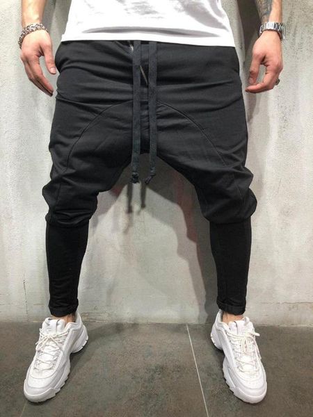 men's pants hip hop streetwear splice joggers fashion men casual cargo pant trousers high street elastic waist harem, Black
men's pants hip hop streetwear splice joggers fashion men casual cargo pant trousers high street elastic waist harem, Black
