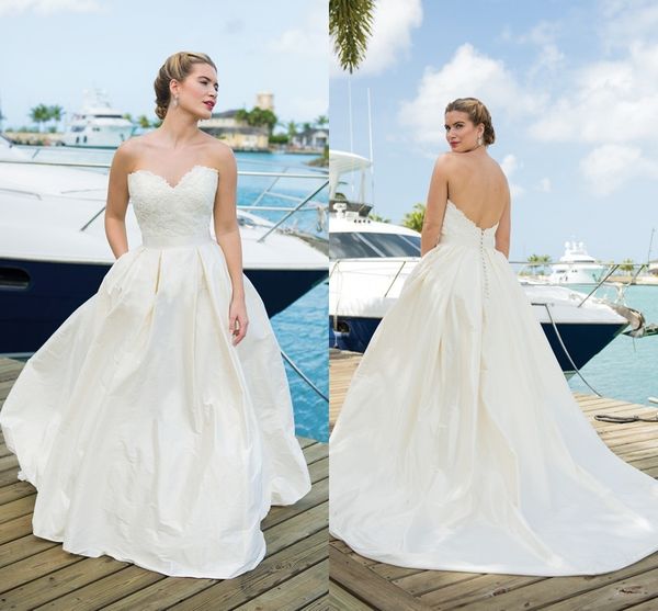 beach elbeth gillis 2019 wdding dresses sweetheart lace satin pleats backless bridal gowns plus size boho chic vestido de novia wedding dres, White
beach elbeth gillis 2019 wdding dresses sweetheart lace satin pleats backless bridal gowns plus size boho chic vestido de novia wedding dres, White