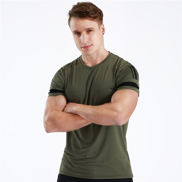 men sport running t shirt bodybuilding sportswear men's short sleeve tshirt fitness gym shirt quick dry basketball training tees, Black;blue
men sport running t shirt bodybuilding sportswear men's short sleeve tshirt fitness gym shirt quick dry basketball training tees, Black;blue