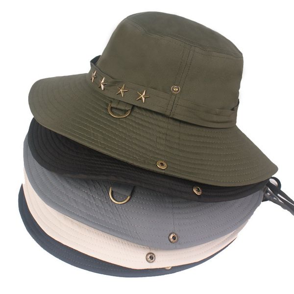 2019 new summer fashion outdoor sun hat outdoor mesh boonie hat drying fishing cap tredy soft brief bucket cappelli, Blue;gray
2019 new summer fashion outdoor sun hat outdoor mesh boonie hat drying fishing cap tredy soft brief bucket cappelli, Blue;gray