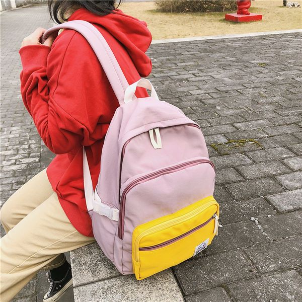 2019 new waterproof nylon backpack female panelled travel back pack girls'schoolbags for teenagers multilayer book bag mochila
2019 new waterproof nylon backpack female panelled travel back pack girls'schoolbags for teenagers multilayer book bag mochila
