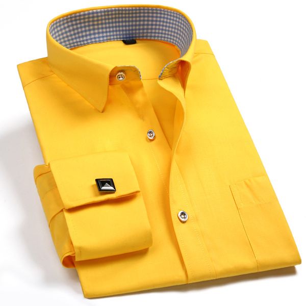 brand new 2020 fashion french cufflinks shirts men dress shirt slim fit long sleeve solid color cotton 4xl, White;black
brand new 2020 fashion french cufflinks shirts men dress shirt slim fit long sleeve solid color cotton 4xl, White;black