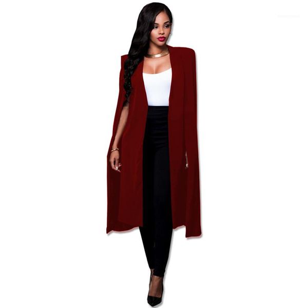 coats womens designer long cape fashion solid office lady suit jacket business donna v neck cardigan, Black
coats womens designer long cape fashion solid office lady suit jacket business donna v neck cardigan, Black