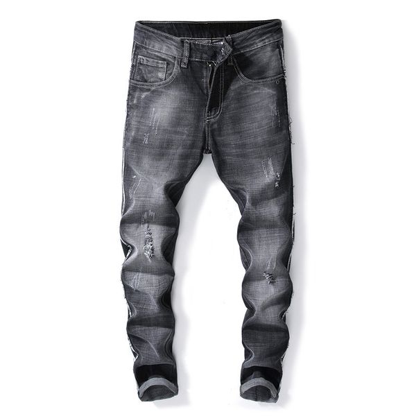 mens designer pencil jeans slim fit elastic new style casual straight leisure regular urban wind pants, Blue
mens designer pencil jeans slim fit elastic new style casual straight leisure regular urban wind pants, Blue