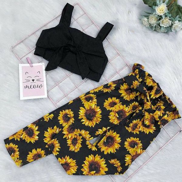 1-6y toddler baby girl infant clothes sets sleeveless crop tank sunflowers print pants leggings outfit set tracksuit, White
1-6y toddler baby girl infant clothes sets sleeveless crop tank sunflowers print pants leggings outfit set tracksuit, White