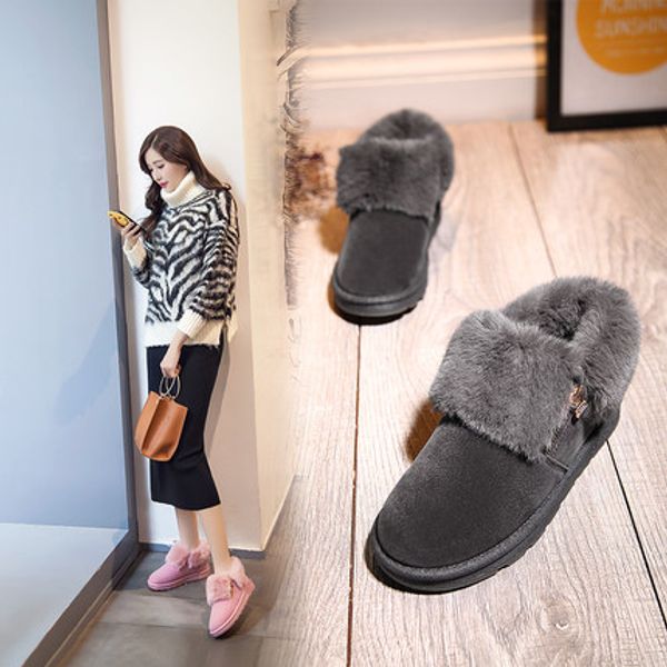 new autumn and winter snow boots women's shoes short boots and velvet thickening flat with warm students slip flat cotton shoes, Black
new autumn and winter snow boots women's shoes short boots and velvet thickening flat with warm students slip flat cotton shoes, Black