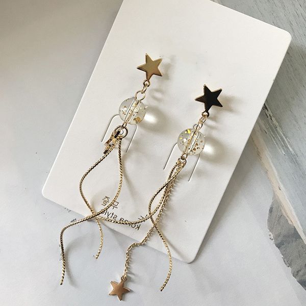 dominated the new 2019 asymmetric contracted stars tassel long joker resin women drop earrings, Silver
dominated the new 2019 asymmetric contracted stars tassel long joker resin women drop earrings, Silver