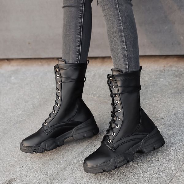 winter shoes women lady boots lace up round toe flat heel bootee woman 2019 luxury designer low heels booties ladies rubber, Black
winter shoes women lady boots lace up round toe flat heel bootee woman 2019 luxury designer low heels booties ladies rubber, Black