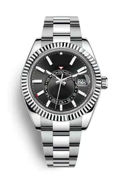 18luxury watch new mens automatic mechanical calendar 42mm watch stainless steel sky-dweller gmt mens luminous business waterproof 30m watch, Slivery;brown
18luxury watch new mens automatic mechanical calendar 42mm watch stainless steel sky-dweller gmt mens luminous business waterproof 30m watch, Slivery;brown