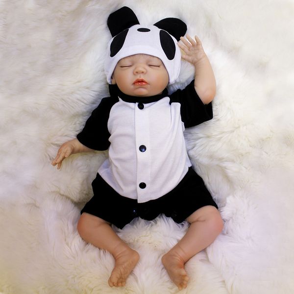 reborn dolls 18 inch reborn baby doll soft vinyl silicon newborn doll bonecas panda clothes for children gifts
reborn dolls 18 inch reborn baby doll soft vinyl silicon newborn doll bonecas panda clothes for children gifts