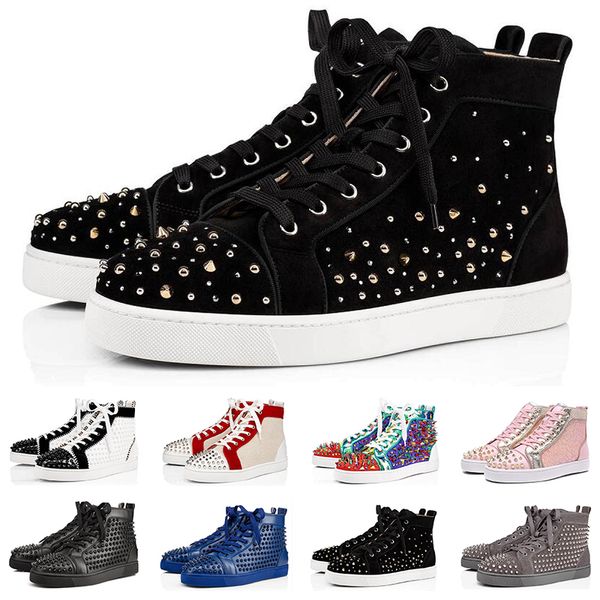new men women designer shoes luxury spikes sneaker red triple black white suede leather fashion mens flats bottoms shoe size 36-47
new men women designer shoes luxury spikes sneaker red triple black white suede leather fashion mens flats bottoms shoe size 36-47