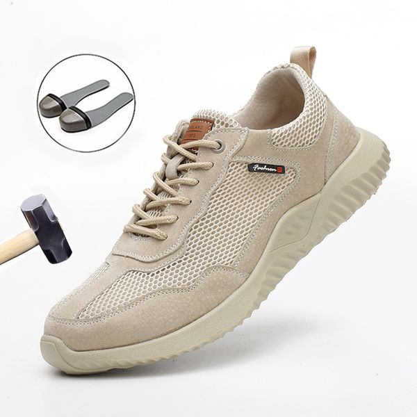 summer men's fashion breathable mesh light & comfortable steel toe protective work shoes boots men puncture proof safety shoes, Black
summer men's fashion breathable mesh light & comfortable steel toe protective work shoes boots men puncture proof safety shoes, Black