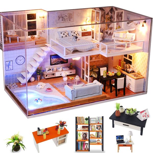 cutebee doll house furniture miniature dollhouse diy miniature house room box theatre toys for children diy dollhouse njxw-b y200704 
cutebee doll house furniture miniature dollhouse diy miniature house room box theatre toys for children diy dollhouse njxw-b y200704