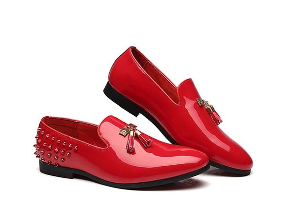 men dress shoes for christmas party rivet tassel oxfords male fashion bright business wedding leather flat shoes, Black
men dress shoes for christmas party rivet tassel oxfords male fashion bright business wedding leather flat shoes, Black
