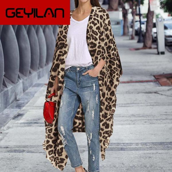 plus size 2019 celmia women vintage kimono cardigan long shirts leopard print blouses sleeve casual beach cover up, White
plus size 2019 celmia women vintage kimono cardigan long shirts leopard print blouses sleeve casual beach cover up, White