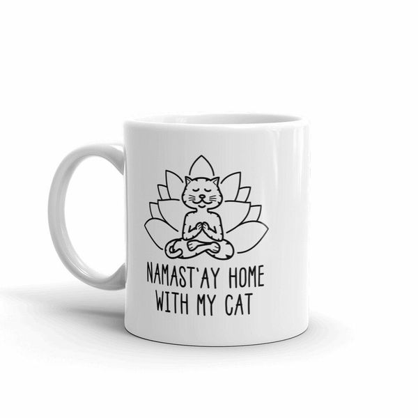 namaste home with my cat mug - yoga gift - cat yoga cup 11 oz coffee mugs - inspirational gifts and sarcasm,dropship
namaste home with my cat mug - yoga gift - cat yoga cup 11 oz coffee mugs - inspirational gifts and sarcasm,dropship