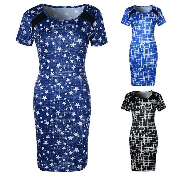 women slim dot stars print dresses summer women bandage bodycon sketch short sleeve evening party dress clothing, Black;gray
women slim dot stars print dresses summer women bandage bodycon sketch short sleeve evening party dress clothing, Black;gray