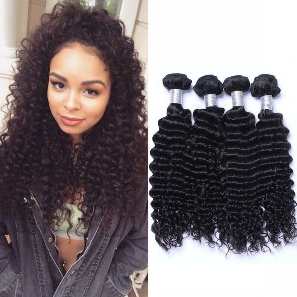 deep wave hair extensions 100% human hair bundles natural color 4 bundles indian deep wave non remy hair weaves, Black
deep wave hair extensions 100% human hair bundles natural color 4 bundles indian deep wave non remy hair weaves, Black
