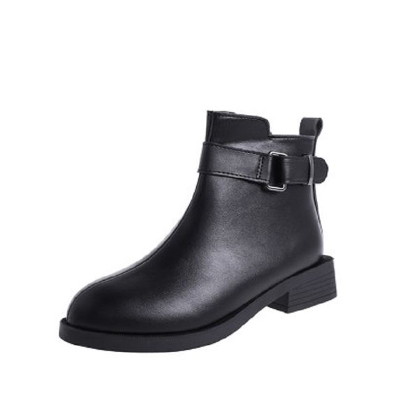 2019 autumn new women's fashion short boots wild comfortable buckle side zipper round toe heel with thick heel women boots, Black
2019 autumn new women's fashion short boots wild comfortable buckle side zipper round toe heel with thick heel women boots, Black