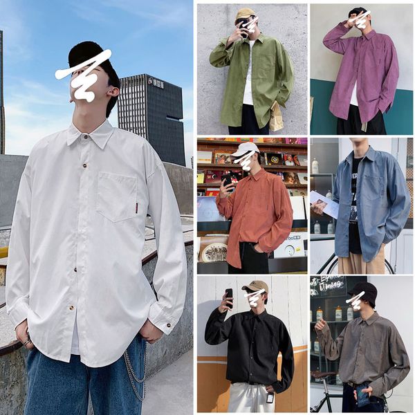 men's long-sleeved shirt 2020 spring and summer new handsome solid color slim long-sleeved shirt young fashion men's fashion, White;black
men's long-sleeved shirt 2020 spring and summer new handsome solid color slim long-sleeved shirt young fashion men's fashion, White;black