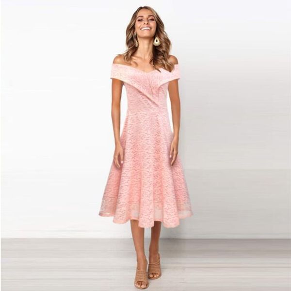 off shoulder women bandage dress elegant slash neck length bodycon lace party dress vestidos 2019 new ss5195, White;black
off shoulder women bandage dress elegant slash neck length bodycon lace party dress vestidos 2019 new ss5195, White;black