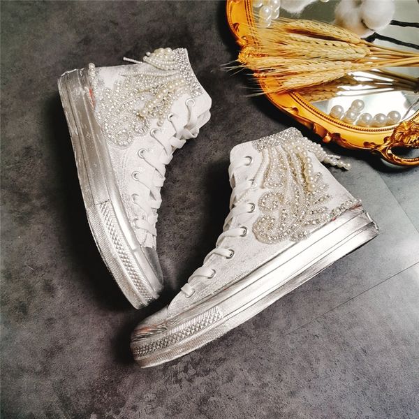 jellyfond canvas sneakers shoes for women causal high shinny bling women shoes pearl handmade sneaker zapatos de hombre, Black
jellyfond canvas sneakers shoes for women causal high shinny bling women shoes pearl handmade sneaker zapatos de hombre, Black