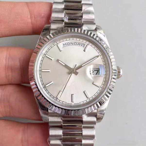 2020 fashion watch daydate40mm white 316l strap blue sapphire mirror 2813 automatic movement groove bezel crown folding buckle men watch j, Slivery;brown
2020 fashion watch daydate40mm white 316l strap blue sapphire mirror 2813 automatic movement groove bezel crown folding buckle men watch j, Slivery;brown