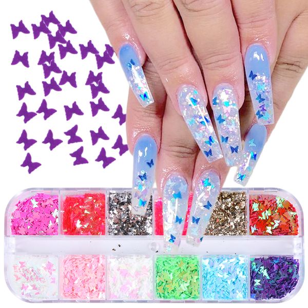 1 case 3d butterfly holographic nail sequins flakes sparkly slices glitter diy polish manicure nails art accessories ch1622, Silver;gold
1 case 3d butterfly holographic nail sequins flakes sparkly slices glitter diy polish manicure nails art accessories ch1622, Silver;gold