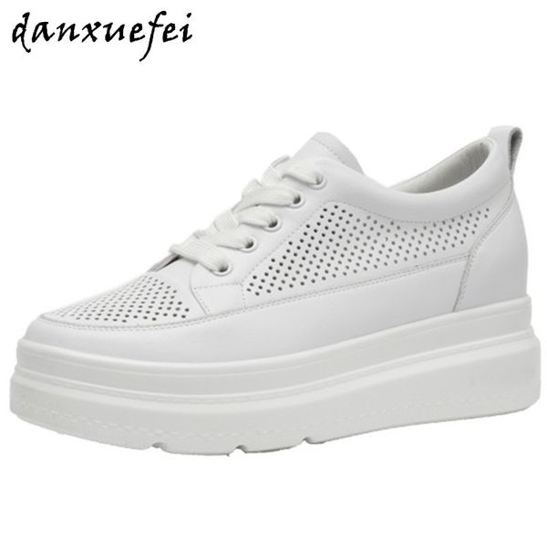 women's genuine leather lace-up platform flats sneakers leisure soft comfortable espadrilles hole breathable summer casual shoes, Black
women's genuine leather lace-up platform flats sneakers leisure soft comfortable espadrilles hole breathable summer casual shoes, Black