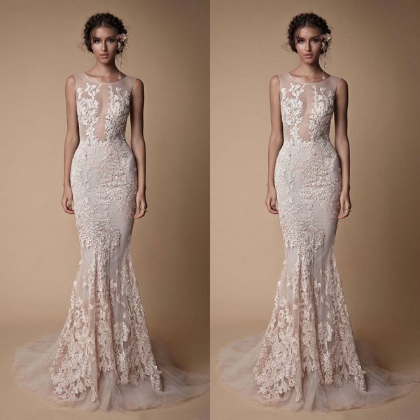 berta 2020 prom dresses jewel sleeveless lace appliques mermaid evening gowns custom made open back sweep train special occasion dress, Black
berta 2020 prom dresses jewel sleeveless lace appliques mermaid evening gowns custom made open back sweep train special occasion dress, Black
