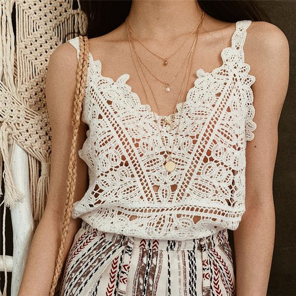 women's tanks & camis summer hook flower lace solid stitching v-neck female knitted short section slim outer wear shirt trend tank, White
women's tanks & camis summer hook flower lace solid stitching v-neck female knitted short section slim outer wear shirt trend tank, White