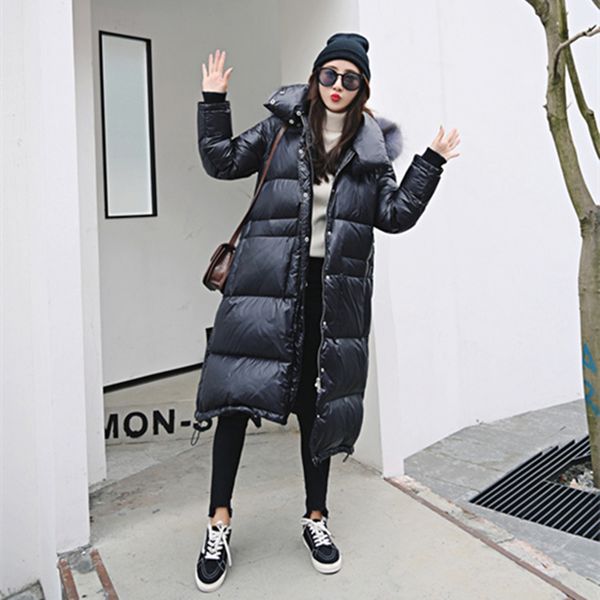 mid-long women down garment straight type quilt style down coat removable wool-collar casual dress pure color thickening, Black
mid-long women down garment straight type quilt style down coat removable wool-collar casual dress pure color thickening, Black