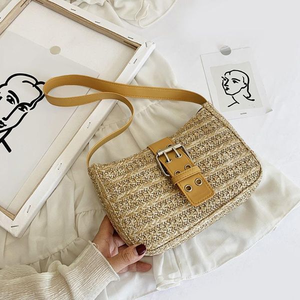 2020 women summer woven bags handmade straw mini beach travel holiday casual hasp shoulder bags pu leather underarm bag purses
2020 women summer woven bags handmade straw mini beach travel holiday casual hasp shoulder bags pu leather underarm bag purses