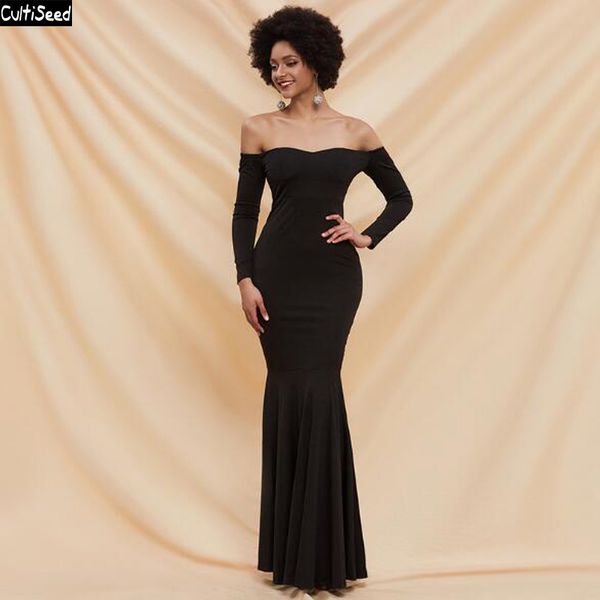 cultiseed women slash neck strapless off the shoulder dinner party dress female vintage elegant solid slim hip long dresses, Black;gray
cultiseed women slash neck strapless off the shoulder dinner party dress female vintage elegant solid slim hip long dresses, Black;gray