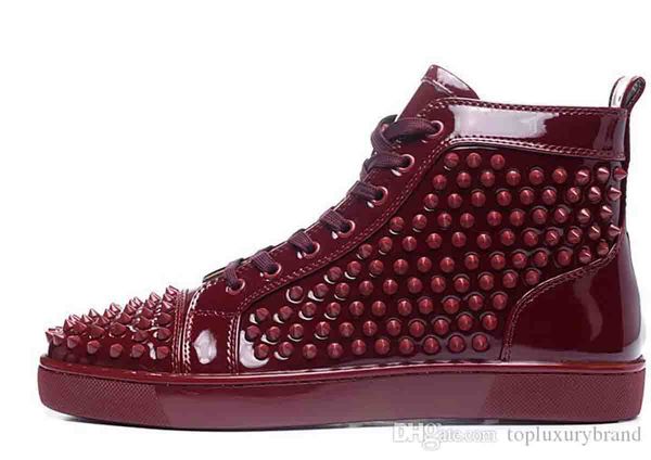 роскошные обувь red bottom шипастое sneaker вино-красный лакированная кожа кроссовки обувь мужчин и женщин партии дизайнер кроссовки lovers, Black
роскошные обувь red bottom шипастое sneaker вино-красный лакированная кожа кроссовки обувь мужчин и женщин партии дизайнер кроссовки lovers, Black