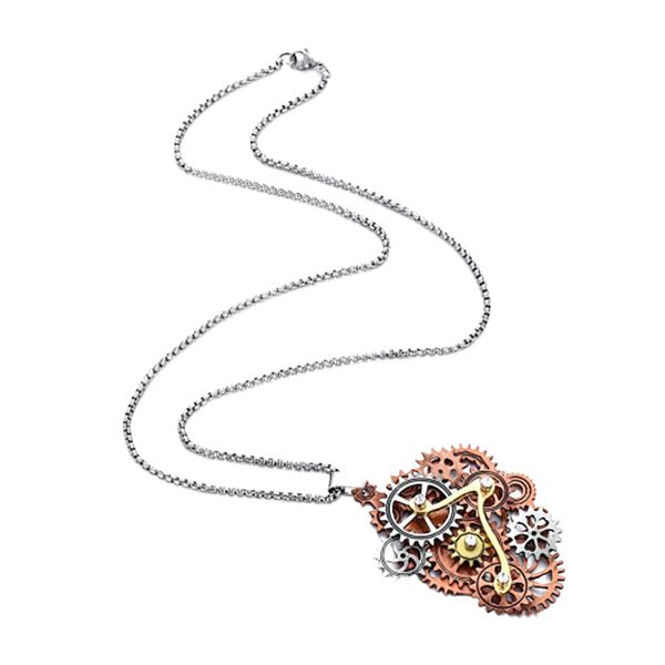 victorian gear necklace vintage style women men prom rock punk steampunk jewelry, Silver
victorian gear necklace vintage style women men prom rock punk steampunk jewelry, Silver
