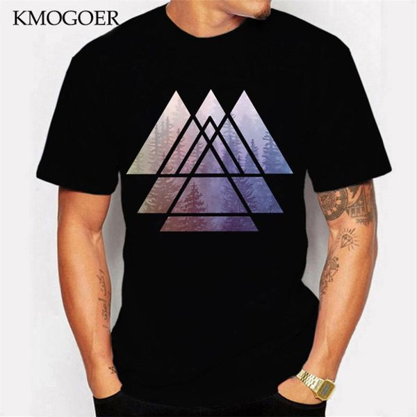 men t shirt men' sacred geometry triangles rainbow misty forest printed t-shirt short sleeve men's tee shirts, White;black
men t shirt men' sacred geometry triangles rainbow misty forest printed t-shirt short sleeve men's tee shirts, White;black