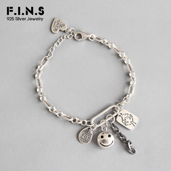 f.i.n.s 925 sterling silver smile face tag pendant bracelet for women handmade thai silver chain link bracelets on hand jewelry, Golden;silver
f.i.n.s 925 sterling silver smile face tag pendant bracelet for women handmade thai silver chain link bracelets on hand jewelry, Golden;silver