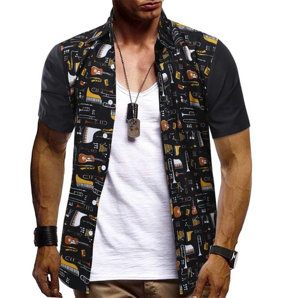 men casual new summer loose clothes tropical print patchwork button down shirts short sleeve shirt men blouse #5.2, White;black
men casual new summer loose clothes tropical print patchwork button down shirts short sleeve shirt men blouse #5.2, White;black