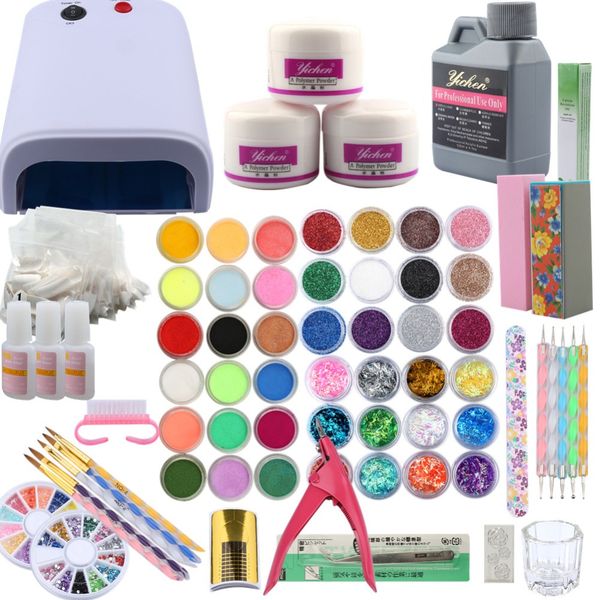 acrylic nail kit 36w uv lamp for nail extension kit manicure pedicure tools set tips brush 30pc glitter powder manicure set
acrylic nail kit 36w uv lamp for nail extension kit manicure pedicure tools set tips brush 30pc glitter powder manicure set