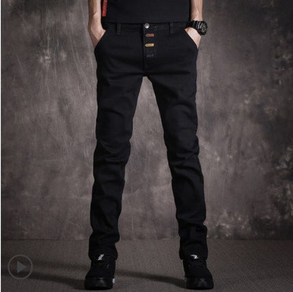 black jeans long elastic thickening straight men's cultivate one's morality leisure trousers, Blue
black jeans long elastic thickening straight men's cultivate one's morality leisure trousers, Blue
