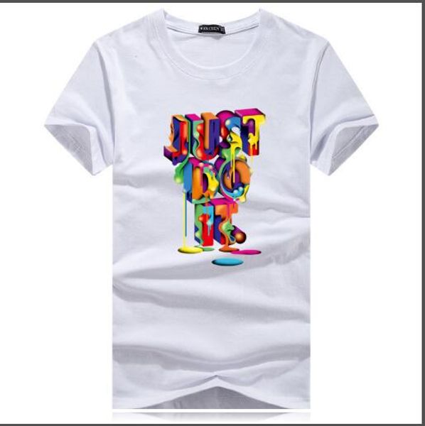 d37 men's women'short-sleeved cotton summer printing pattern loose version of the upper body super handsome fashion trend men', White 
d37 men's women'short-sleeved cotton summer printing pattern loose version of the upper body super handsome fashion trend men', White