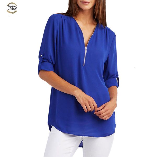 size plus 5xl summer women chiffon blouse casual zipper v-neck half-sleeved loose tee shirt women 17 colors blusas mujer de moda, White
size plus 5xl summer women chiffon blouse casual zipper v-neck half-sleeved loose tee shirt women 17 colors blusas mujer de moda, White
