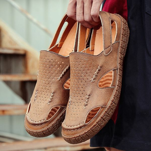 designers summer beach shoes 2020 fashion men sandals split leather slippers for men slip on casual shoes big size 38-46, Black
designers summer beach shoes 2020 fashion men sandals split leather slippers for men slip on casual shoes big size 38-46, Black