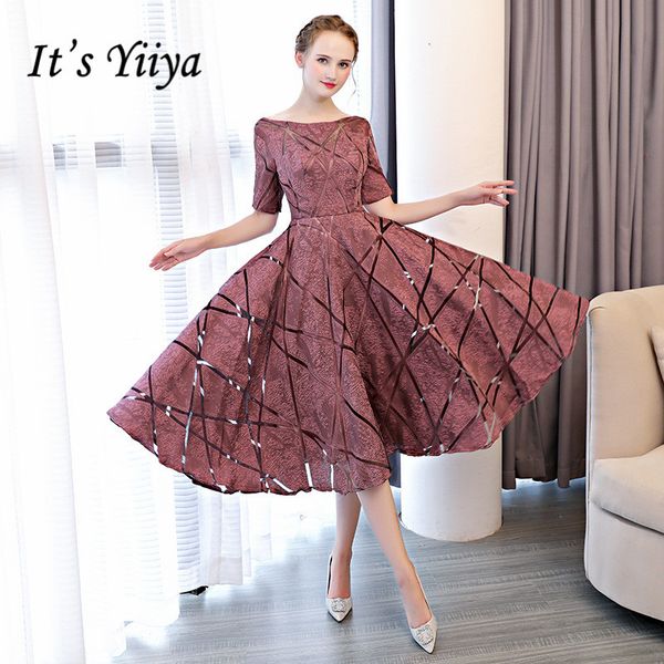 it's yiiya luxury o-neck half sleeve embroidery zipper cocktail dresses a-line length formal dress lx465, White;black
it's yiiya luxury o-neck half sleeve embroidery zipper cocktail dresses a-line length formal dress lx465, White;black