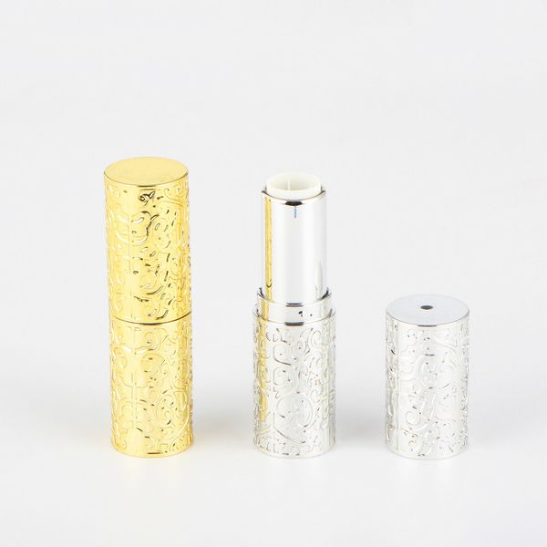 luxury gold silver color lipstick tube flower carved plastic cosmetic lip rouge containers packaging
luxury gold silver color lipstick tube flower carved plastic cosmetic lip rouge containers packaging