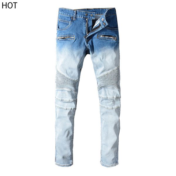 2020 bal mens distressed ripped biker jeans slim fit motorcycle biker nrewfqs denim for men fashion designer hip hop mens jeans good quality, Blue
2020 bal mens distressed ripped biker jeans slim fit motorcycle biker nrewfqs denim for men fashion designer hip hop mens jeans good quality, Blue